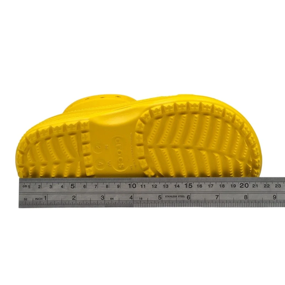 Crocs Youth Girls Boys‎ Rain Boots Size 2/Women's Size 4 Solid Yellow Waterproof